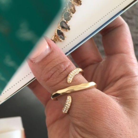 Stella & Dot | Gold + Pavé Aveda Wrap Ring Retired - Picture 8 of 9
